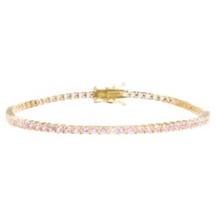 Mini Pink Sapphire and Diamond Bracelet