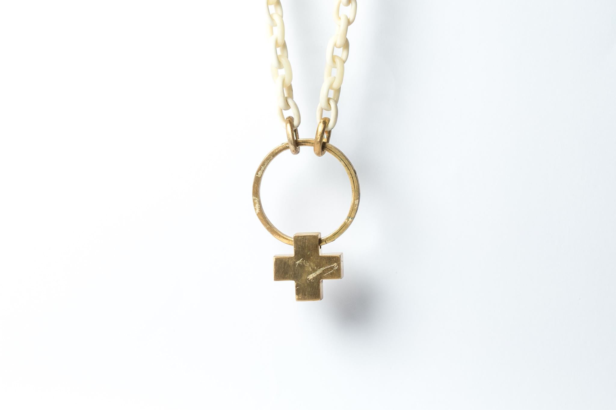 Mini Portal Chain Necklace (with Mini Plus, B+AG) For Sale 1