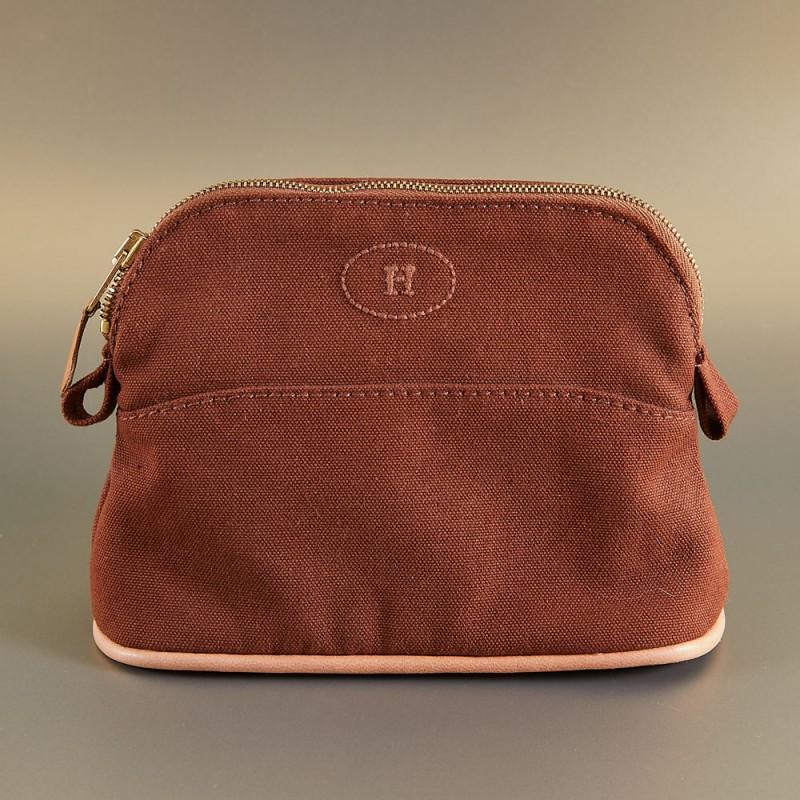  Mini Pouch HERMES Canvas And Leather 1