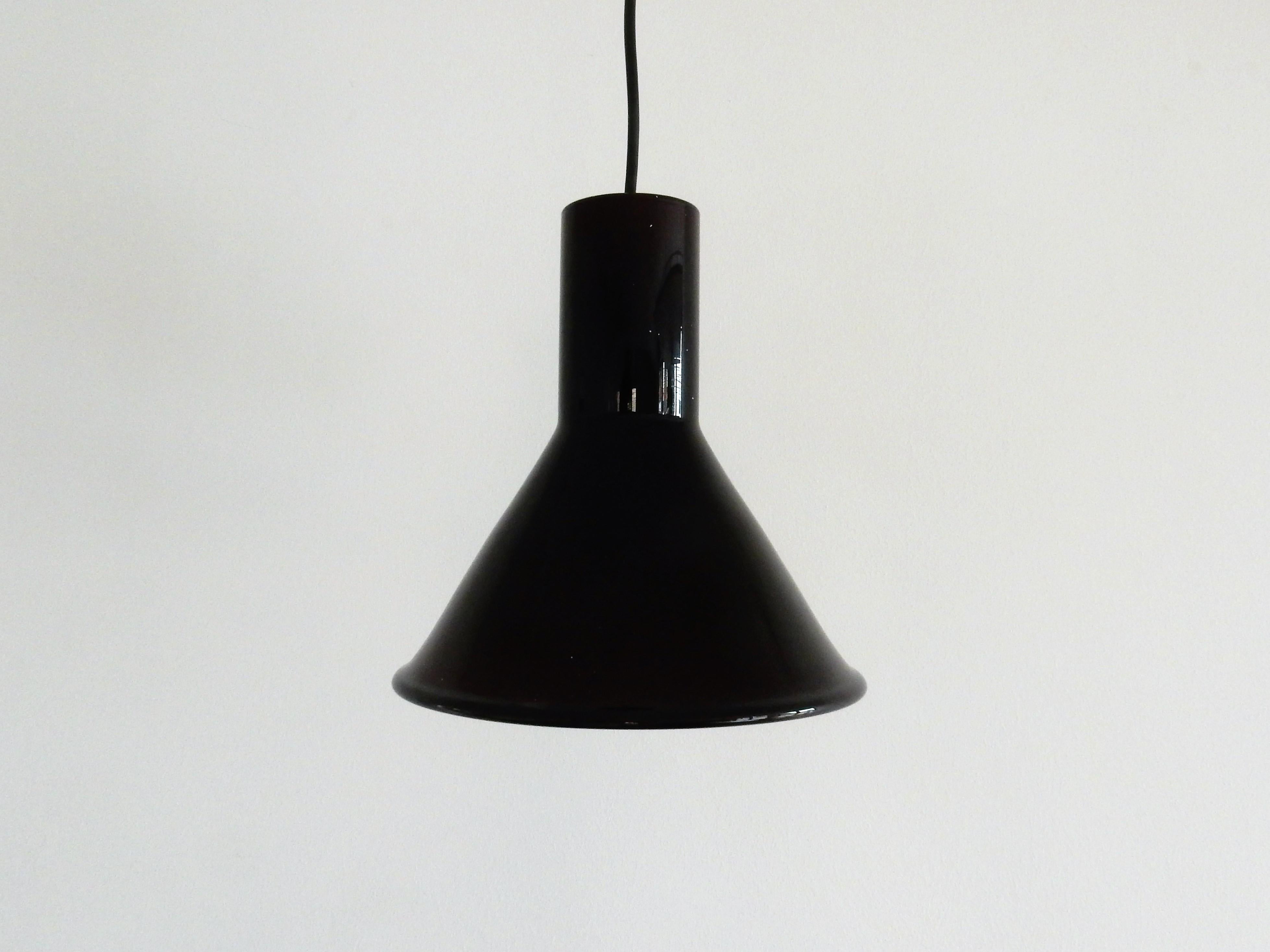Mid-Century Modern Mini P&T Pendant Lamp by Michael Bang for Holmegaard, Denmark, 1970s For Sale