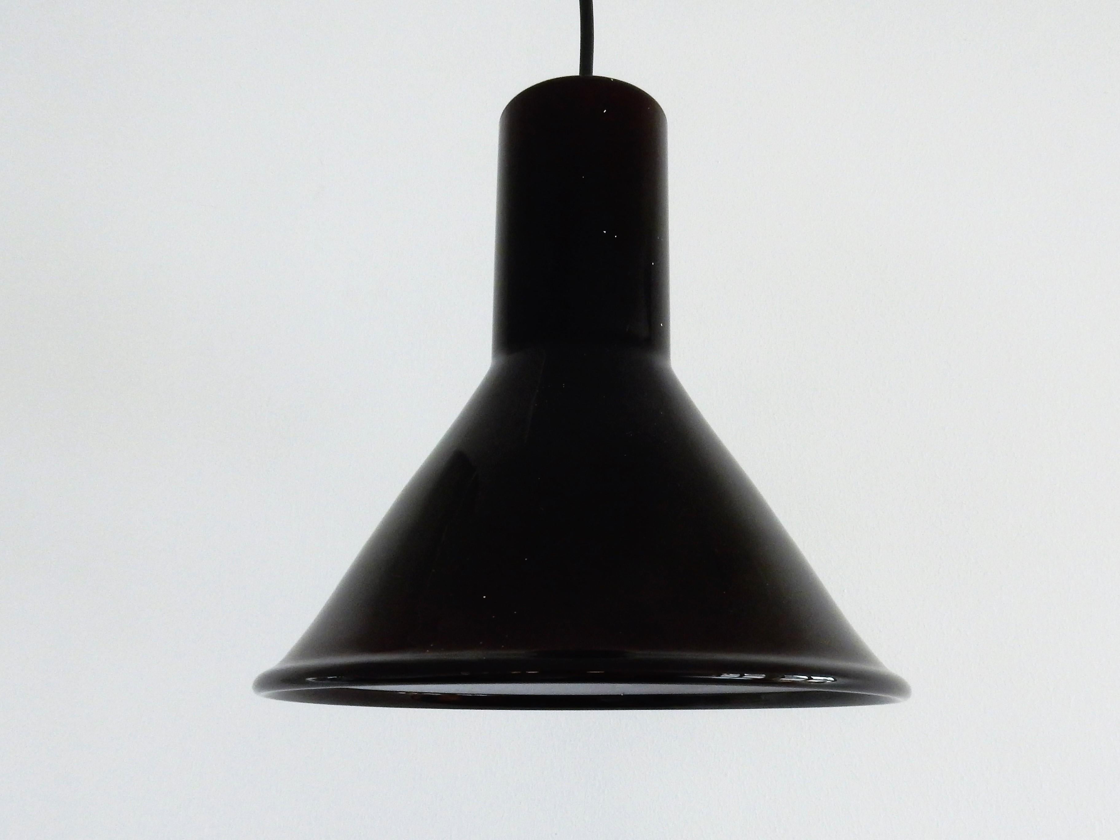 Fin du XVIIe siècle Mini lampe à suspension P&T de Michael Bang pour Holmegaard, Danemark, 1970 en vente