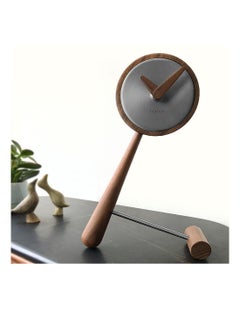 Nomon Mini Puntero T Table Clock: Brass & Walnut, Modern Design