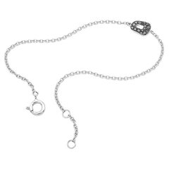 Mini Puzzle  Bracelet in 18k white gold and black diamonds