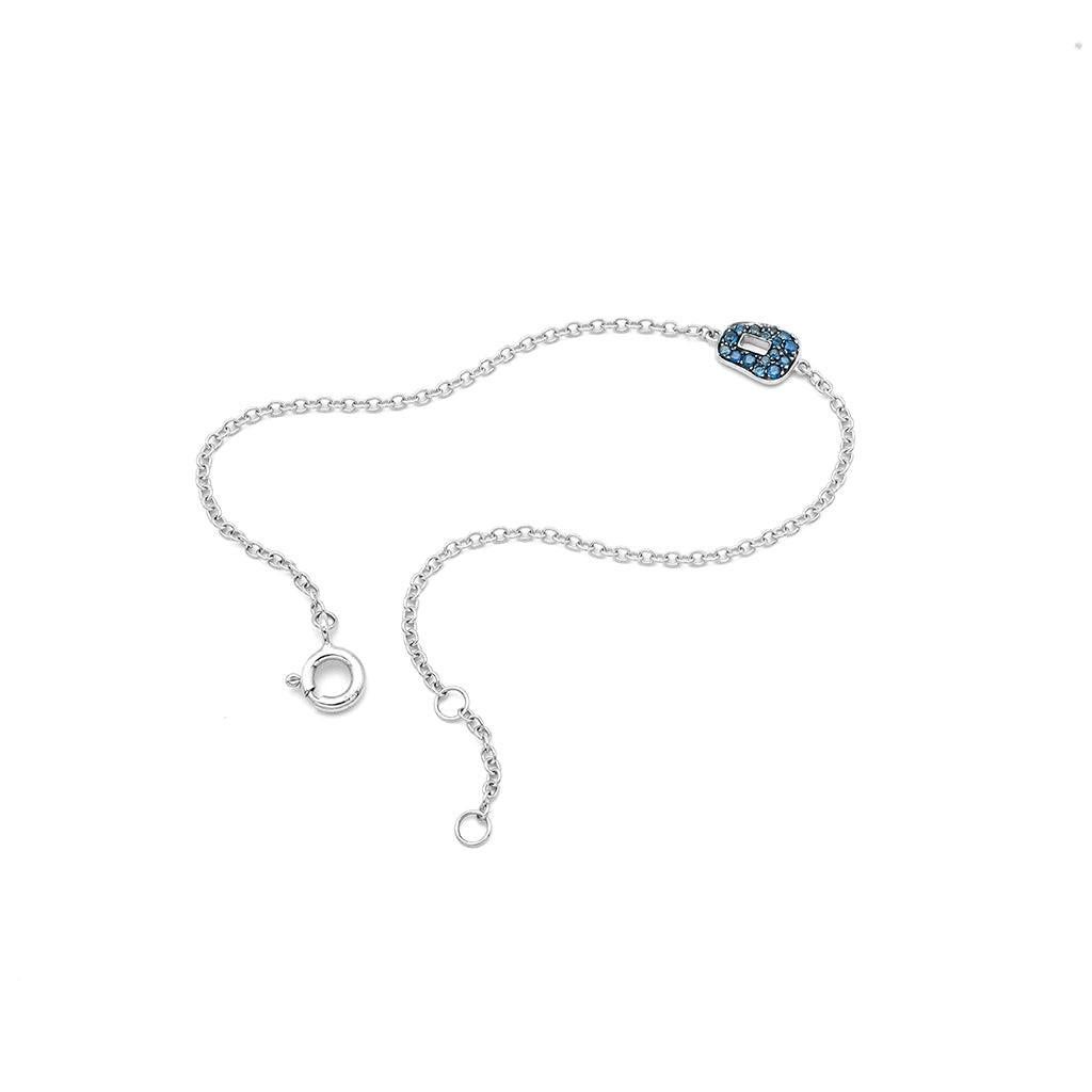 Mini Puzzle  Bracelet in 18k white Gold and white diamonds In New Condition For Sale In Bilbao, ES