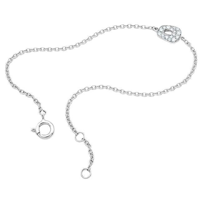 Mini Puzzle  Bracelet in 18k white Gold and white diamonds