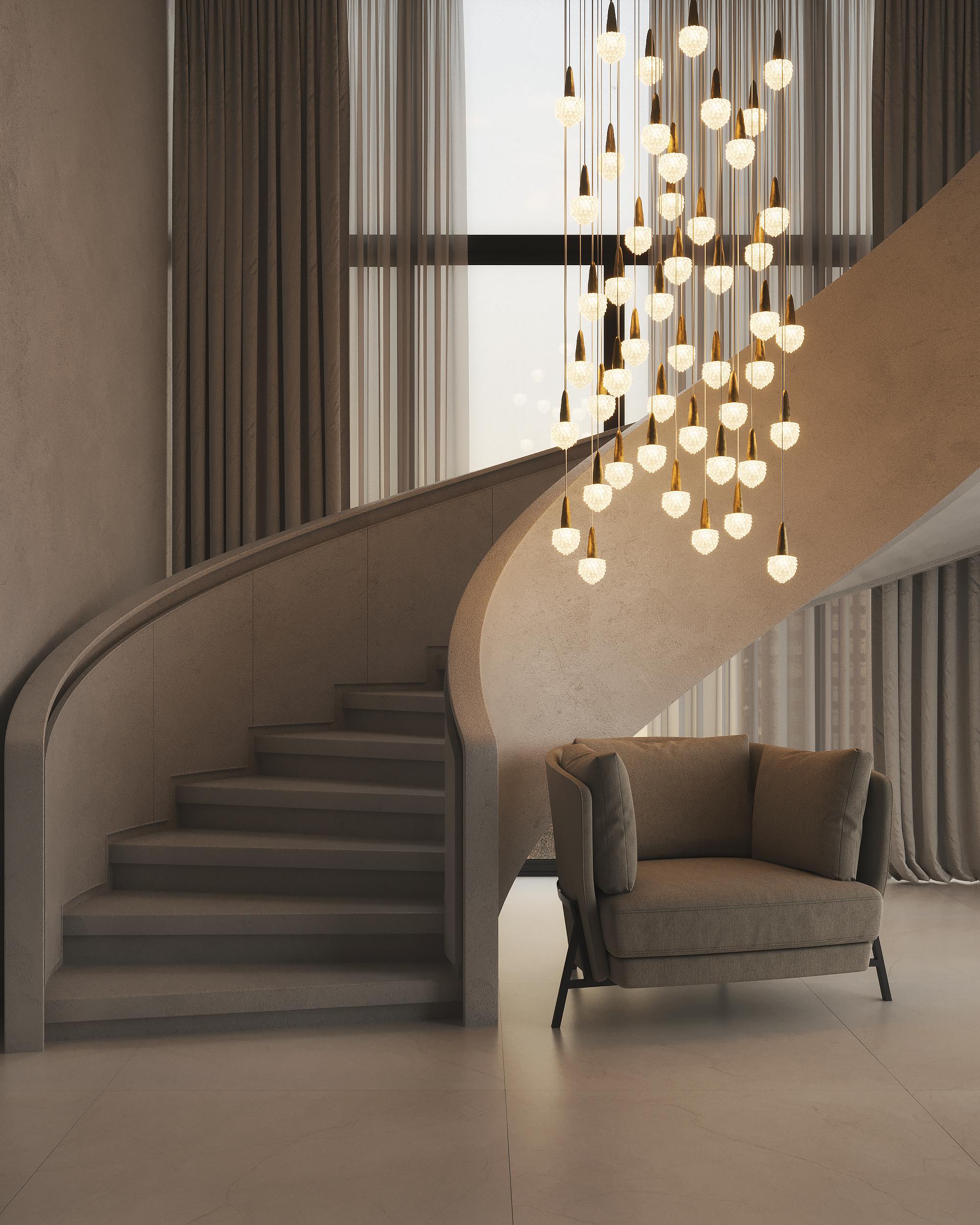 Mini Quartz Drop Lamp by Aver In New Condition For Sale In Geneve, CH