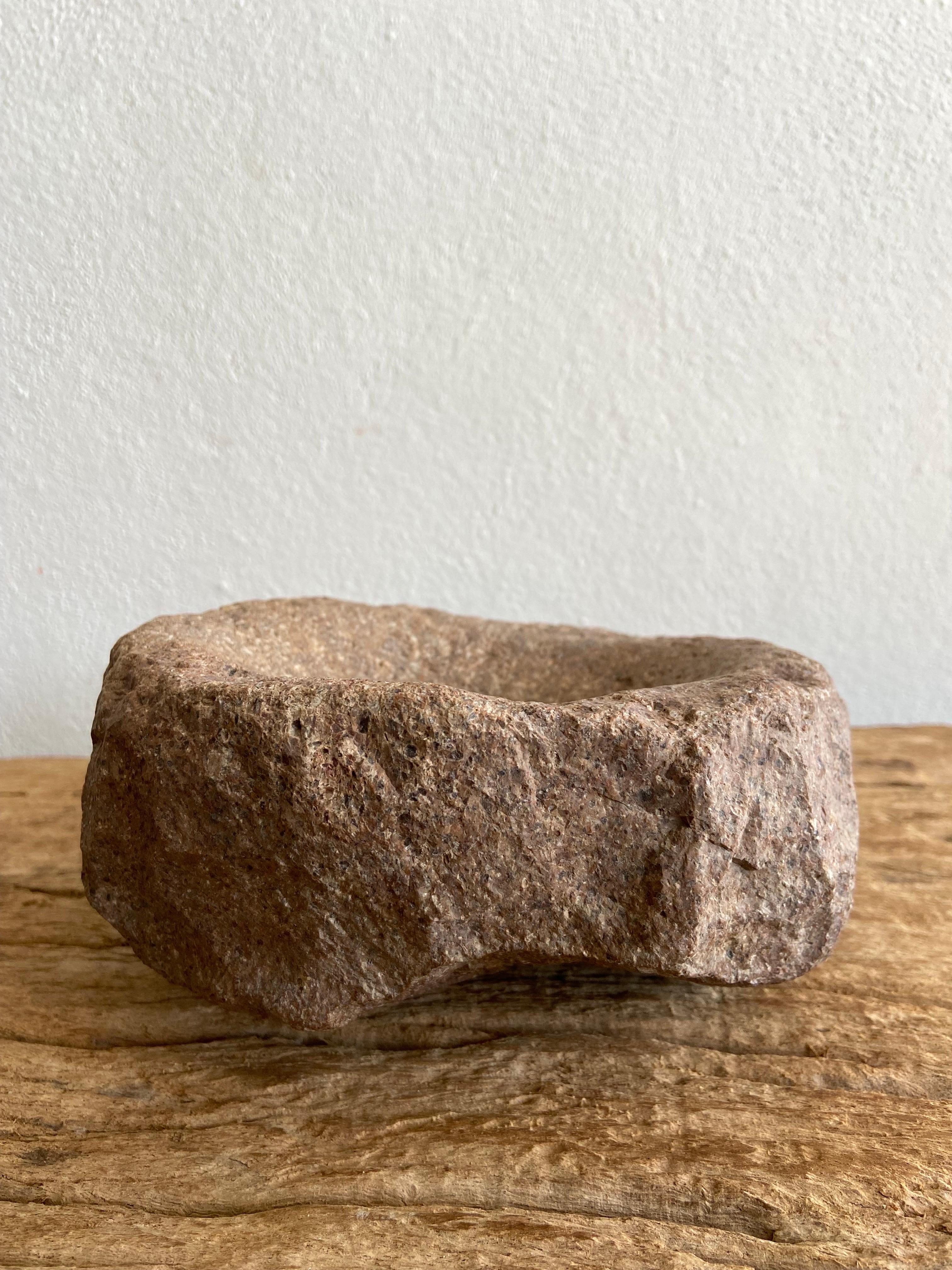 Hand-Carved Mini Riverstone Trough From Central Mexico, Circa 1920´s