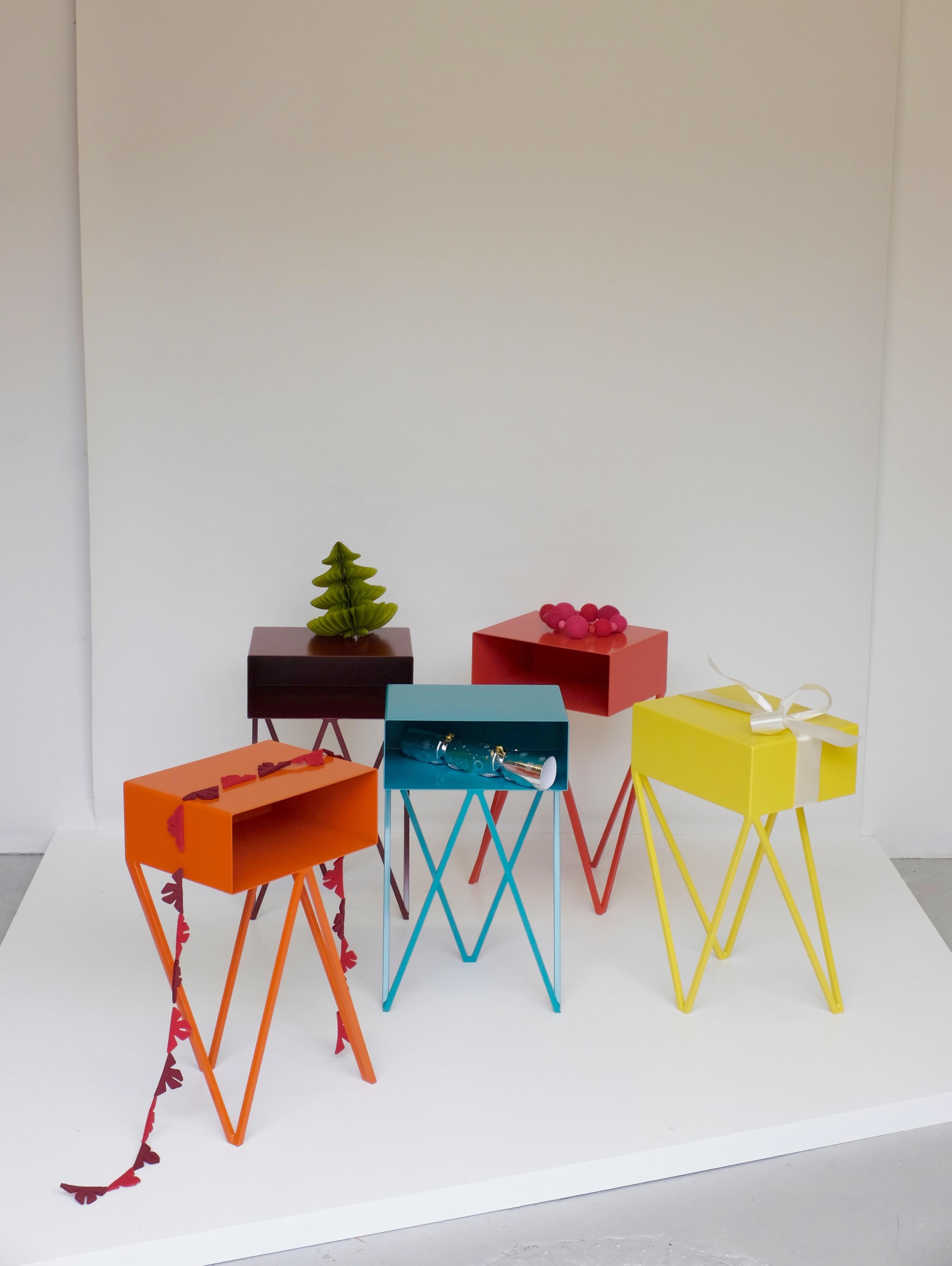 Mini Robot Side Table in 15 Colors / Pair Available For Sale 10