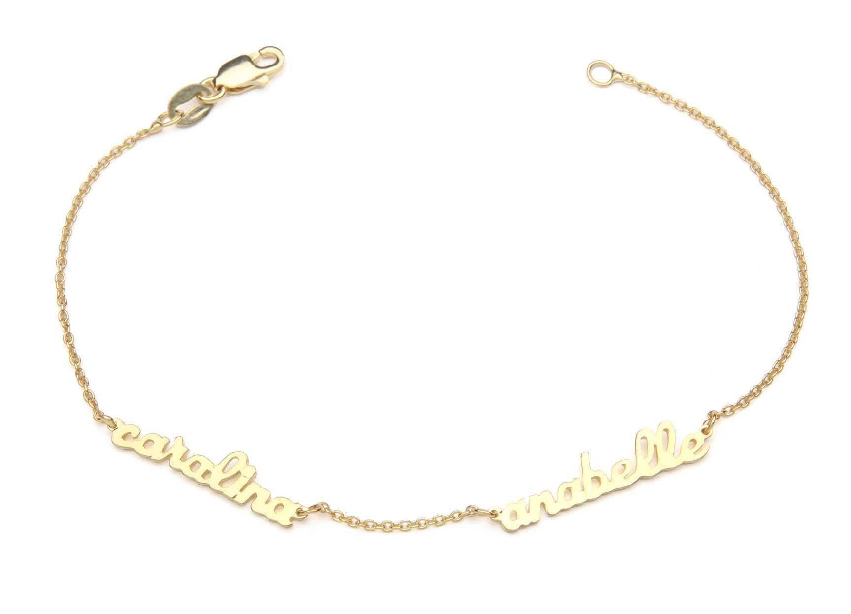 Mini Script Name Necklace with One Name, Gold Plate For Sale at 1stDibs ...
