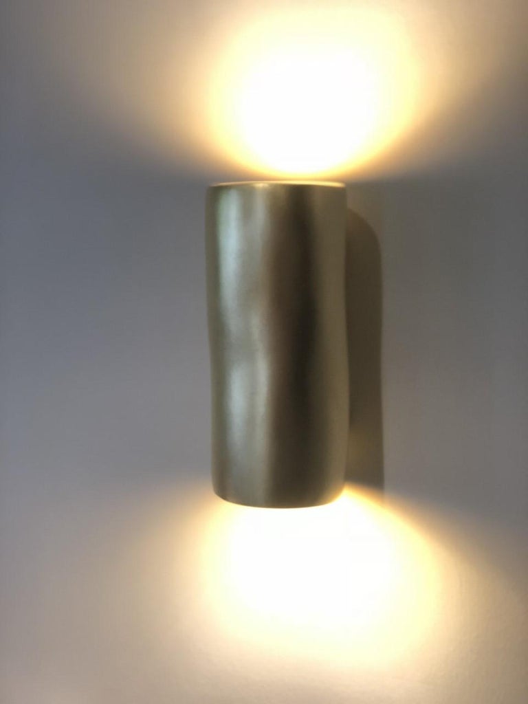 Mini Serenity Contemporary Plaster Wall Sconce In Gold Leaf Hannah Woodhouse For Sale At 1stdibs