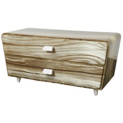 Vintage Mini Sideboard / Casket Perlmutt-Perloid, 1951