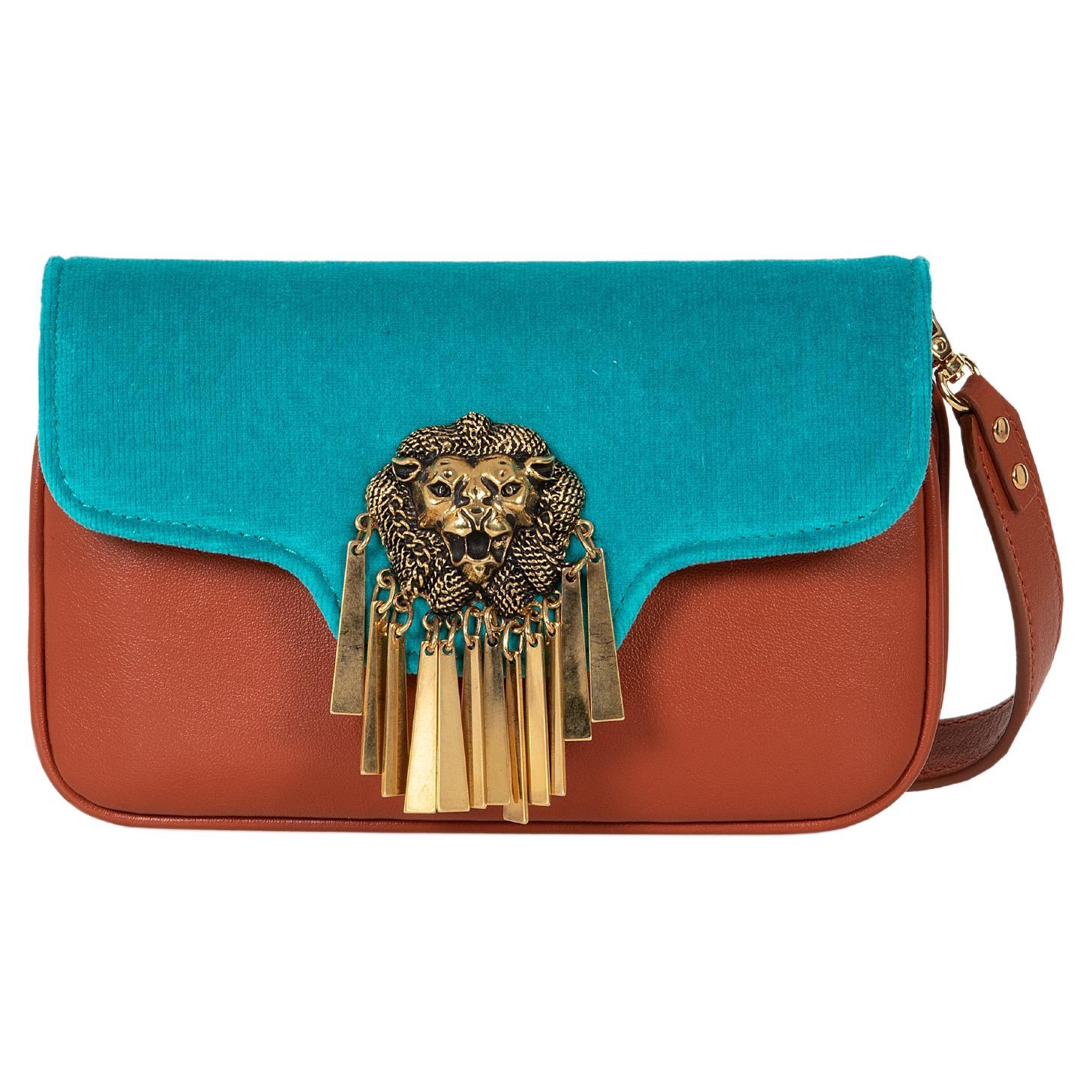 Mini Monarch Shoulder Bag in Python-Embossed Leather