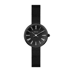Mini Sistine Black 30mm Mesh Band Quartz Watch (Complimentary extra straps)