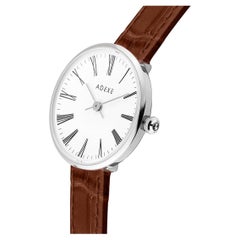 Used Mini Sistine Brown Leather Quartz Watch, 'Complimentary Extra Straps'