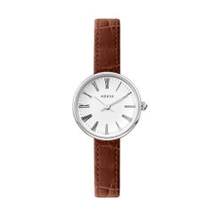 Mini Sistine Brown Leather Quartz Watch, 'Complimentary Extra Straps'
