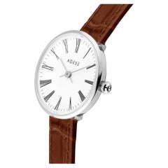 Mini Sistine Brown Leather Quartz Watch, 'Complimentary Extra Straps'