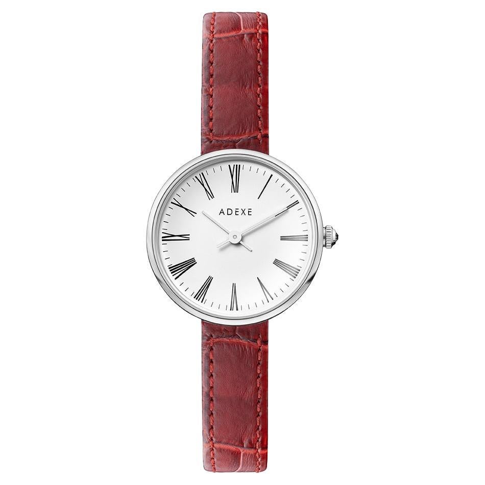 Mini montre Sistine Chilli à quartz en cuir rouge avec bretelles supplémentaires (incluses)