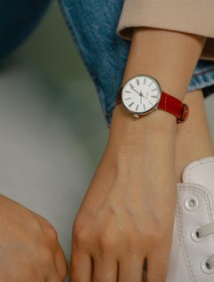 Mini Sistine Chilli Red Leather Quartz Watch 'Complimentary Extra Straps'