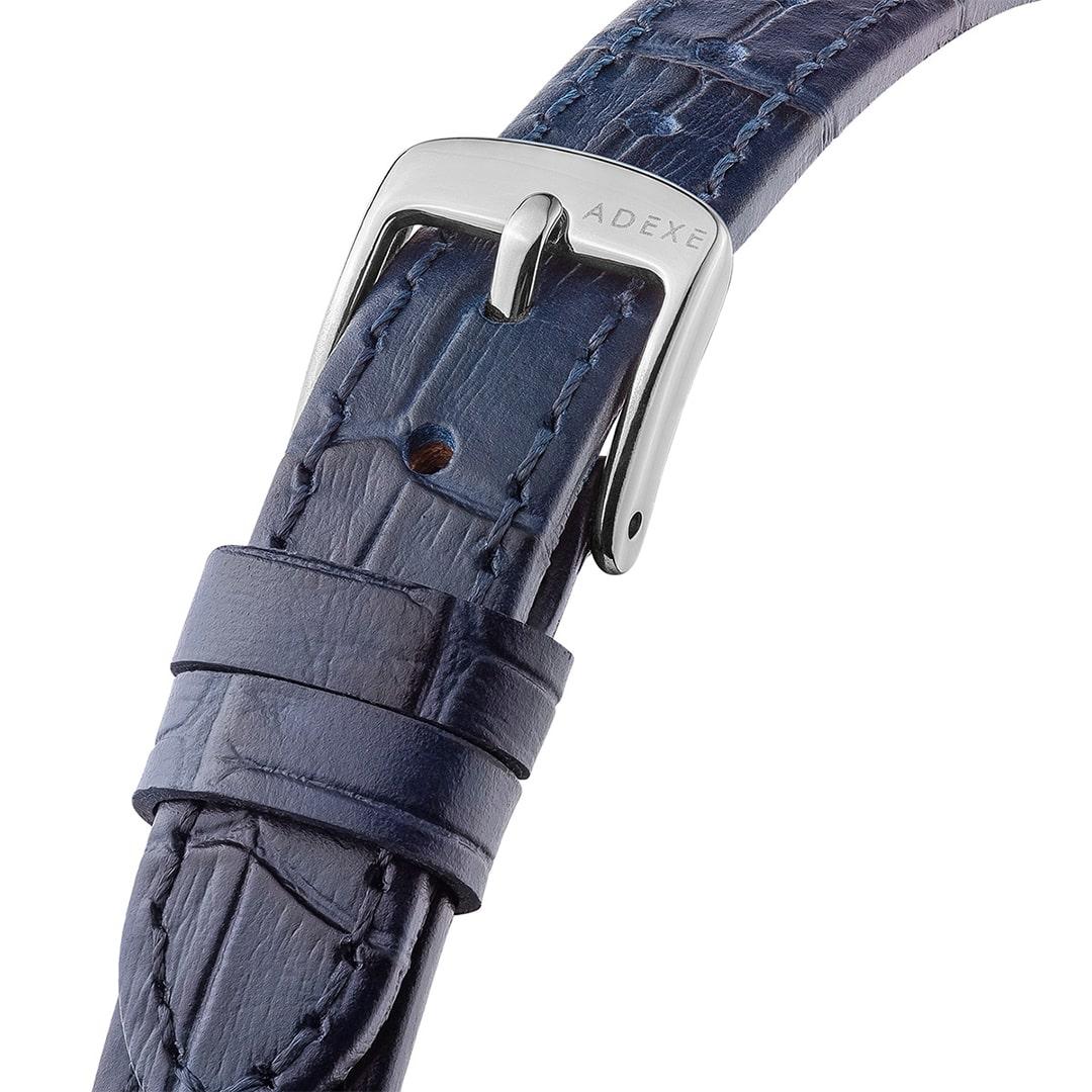 Romain classique Mini montre Sistine en cuir bleu océan à quartz, avec bracelets supplémentaires offerts en vente