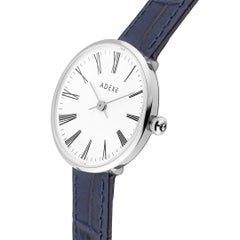 Mini Sistine Ocean Blue Leather Quartz Watch, 'Complimentary Extra Straps'