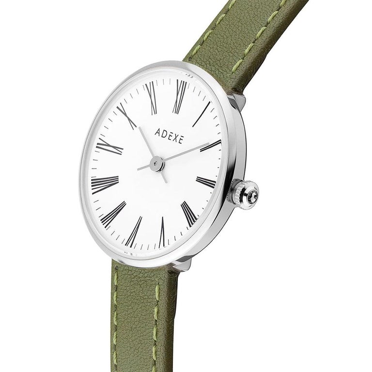 Mini Sistine Spring Green 30mm Leather Quartz Watch (Complimentary extra  straps) For Sale at 1stDibs