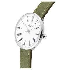 Mini montre Sistine Spring Green 30mm à quartz en cuir avec sangles supplémentaires (incluses)