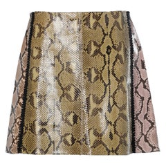 Mini-skirt in green and pink python Marni