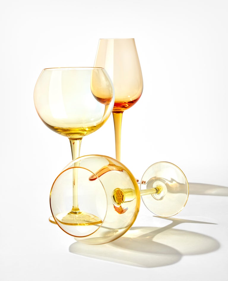 Mini Snifter Long Face Amber 'Topaz', 1.2 oz For Sale at 1stDibs