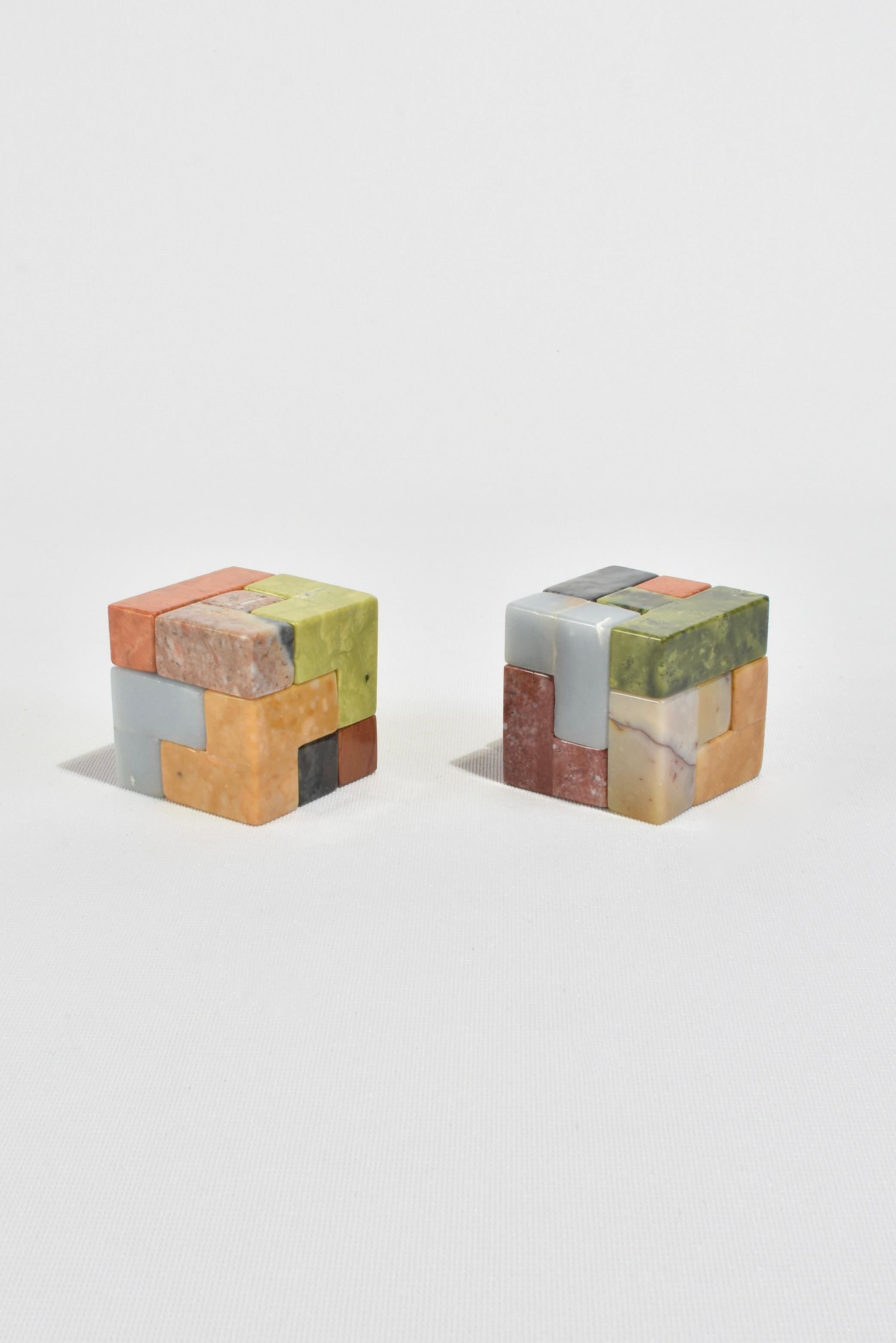Peruvian Mini Soma Cube Sculpture For Sale
