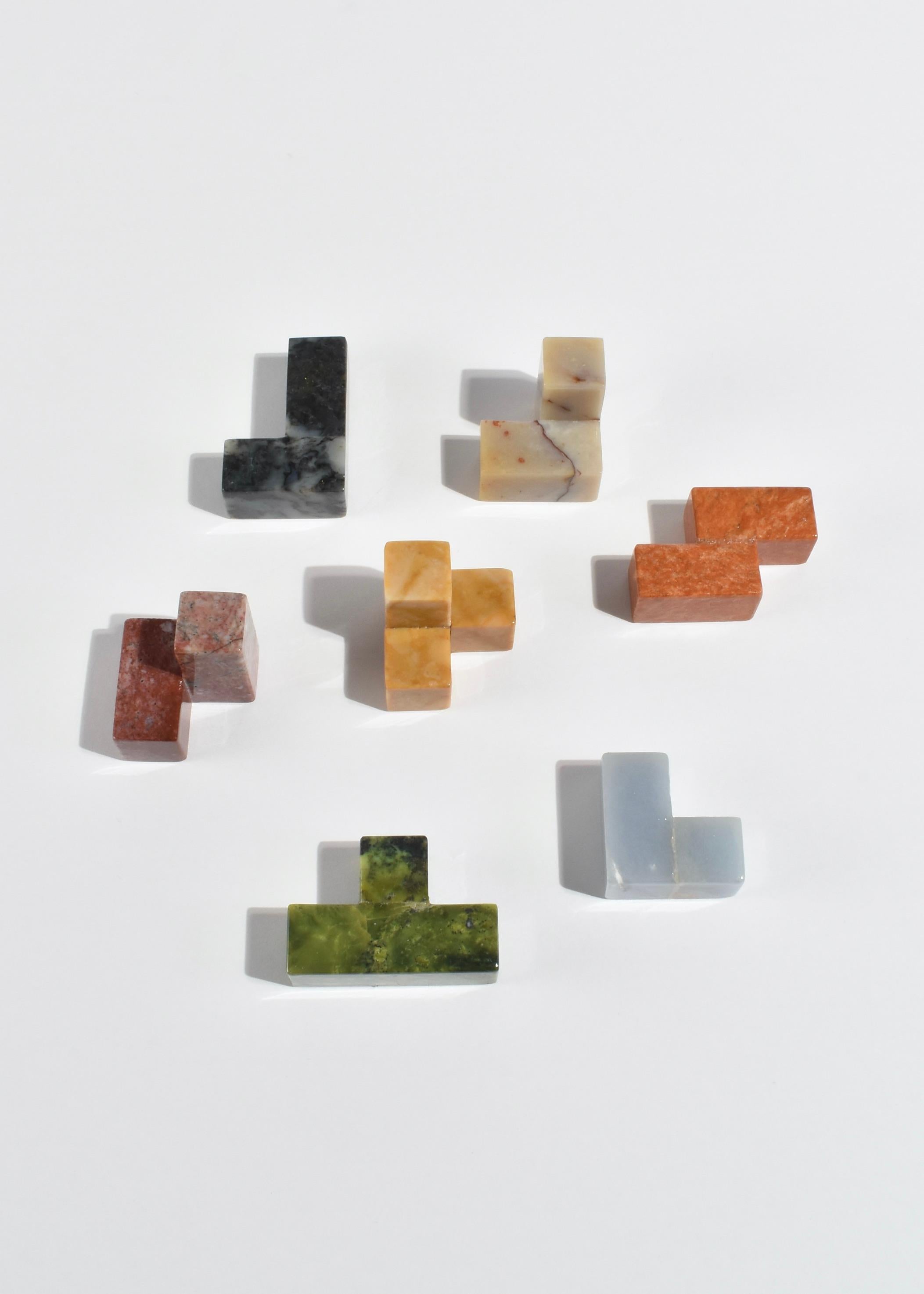 Contemporary Mini Soma Cube Sculpture For Sale