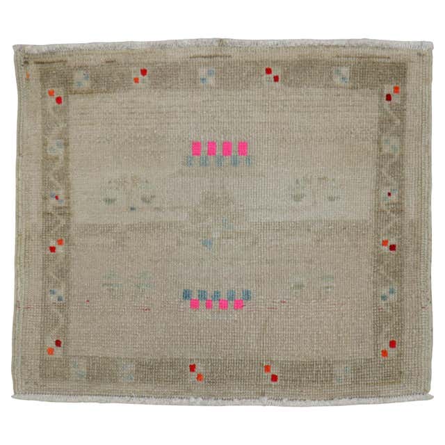 Vintage Turkish Square Kars Rug For Sale at 1stDibs