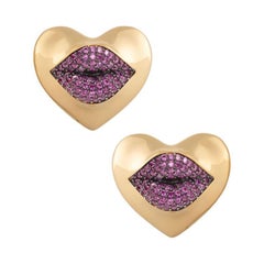Mini Sugar Kiss Statement Earrings, Red