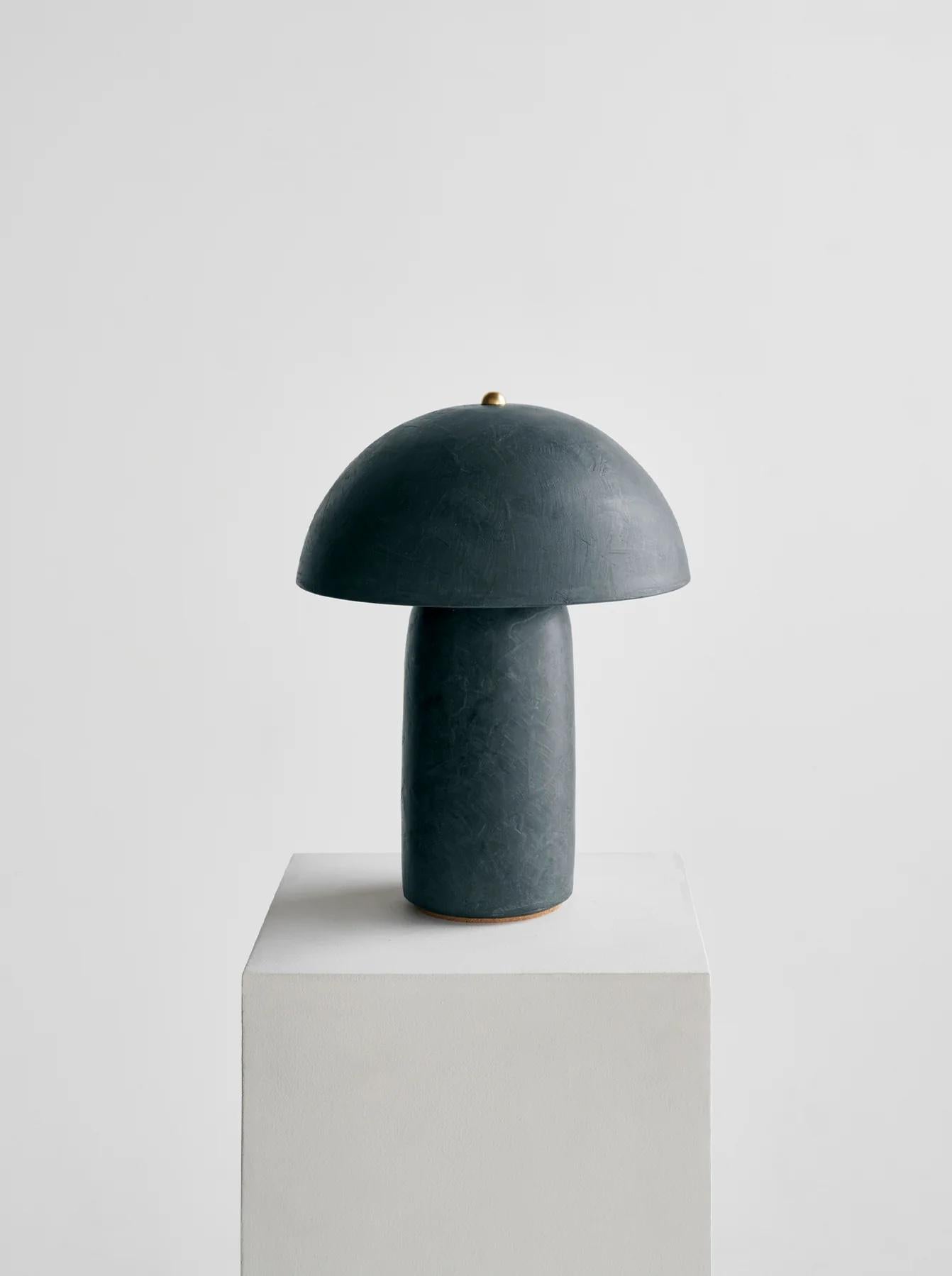 American Mini Tera Lamp in Sienna Lime Plaster by Ceramicah For Sale