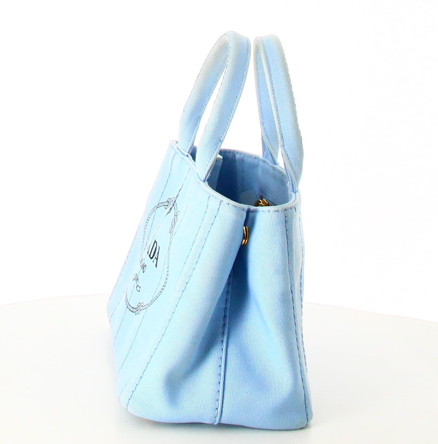 Women's Mini Tote Bag Prada Sky Blu