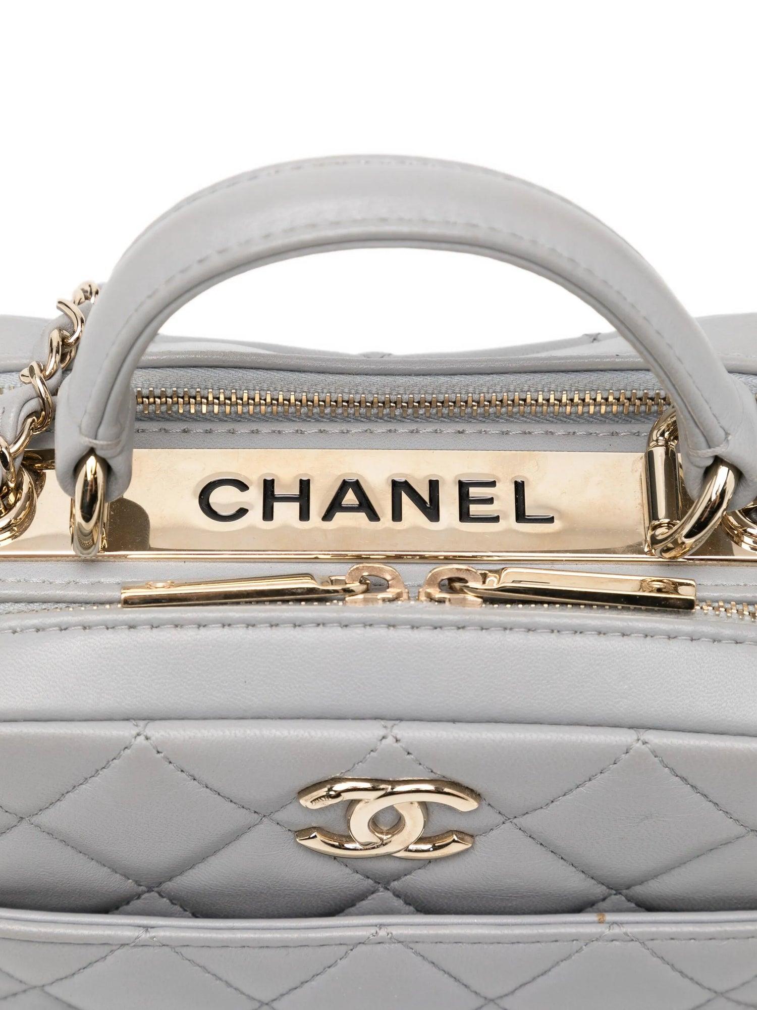 Gris Chanel Mini Trendy CC Bowler Bag Grey en vente