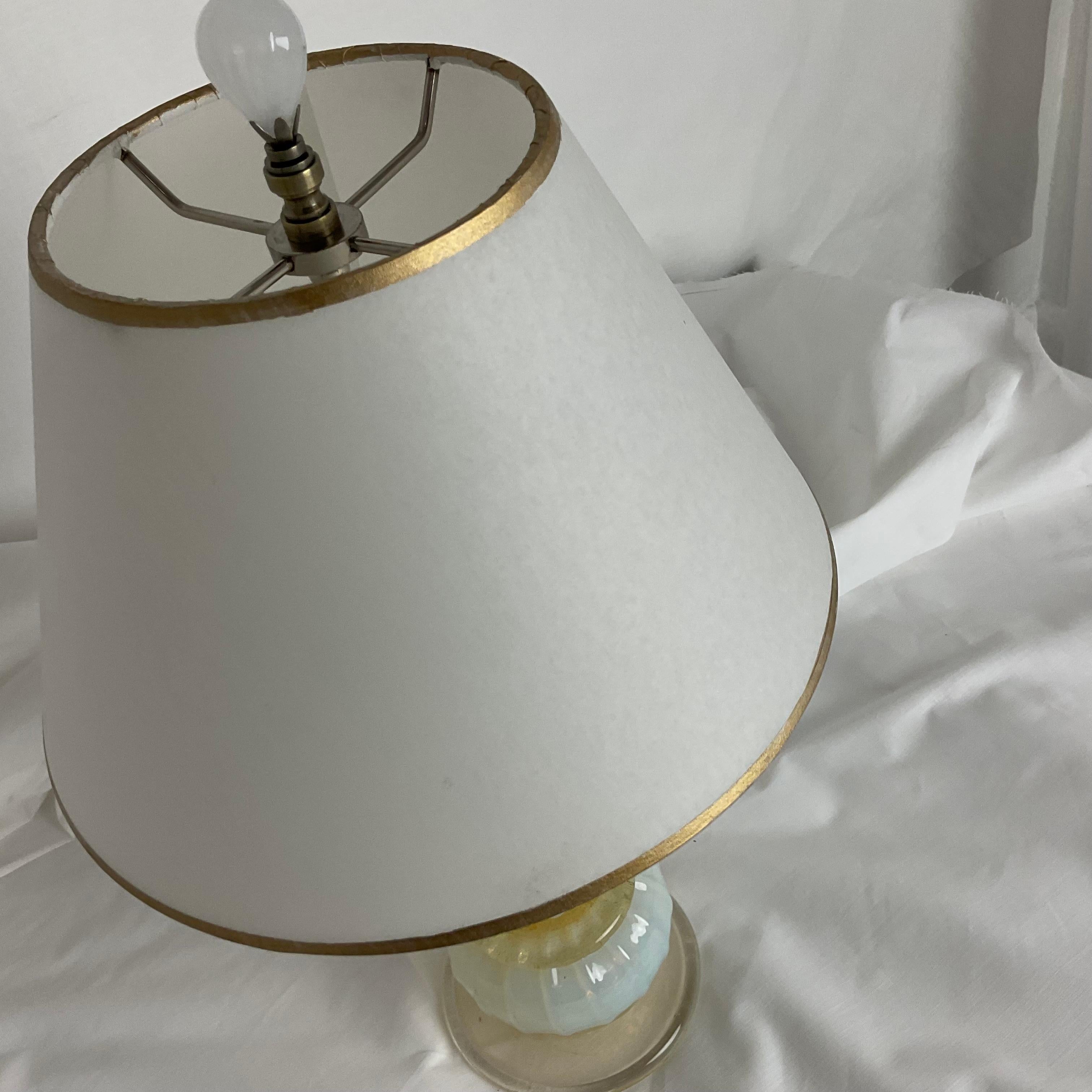 Mini Venetian Glass Lamp with Shade and Finial For Sale 4