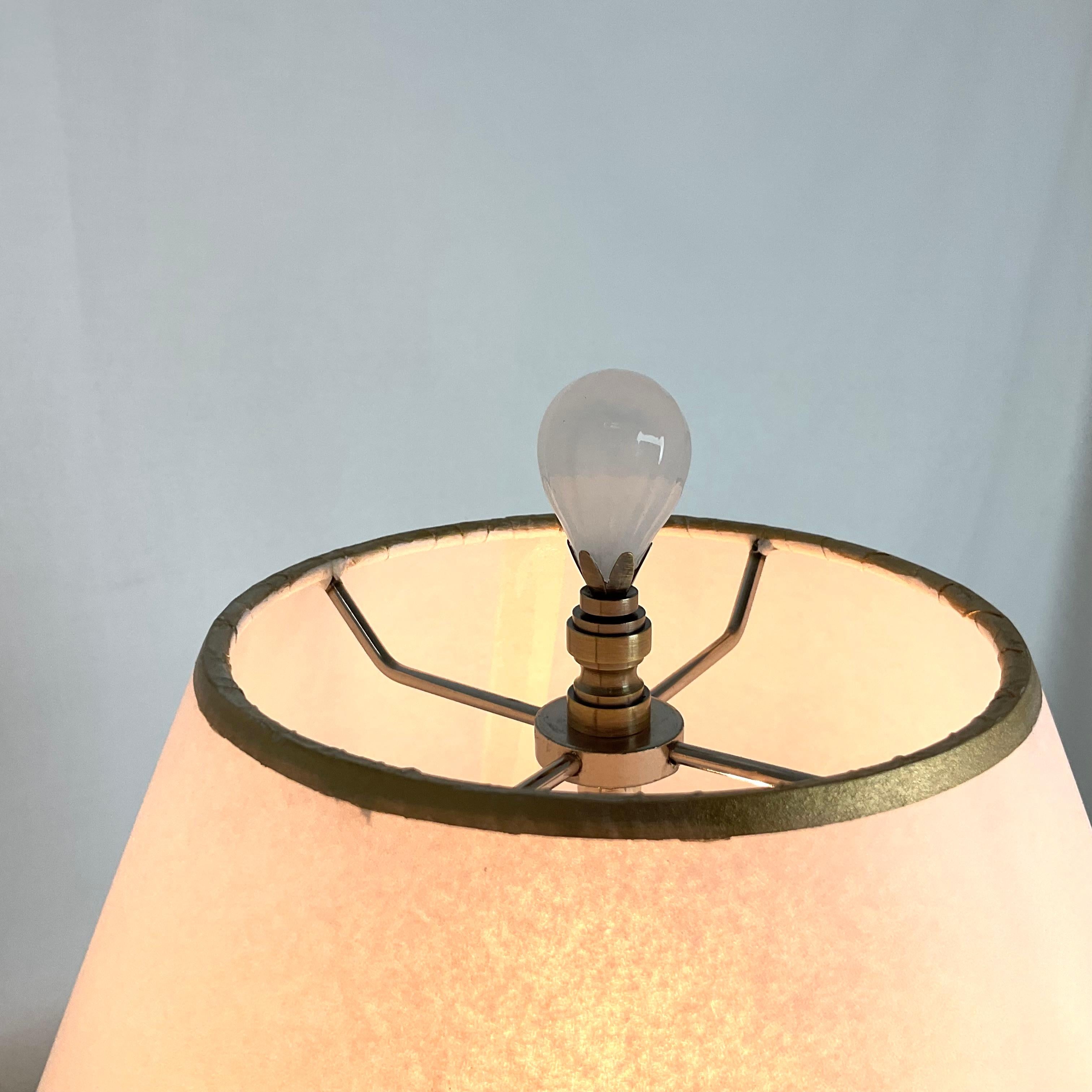Hollywood Regency Mini Venetian Glass Lamp with Shade and Finial For Sale
