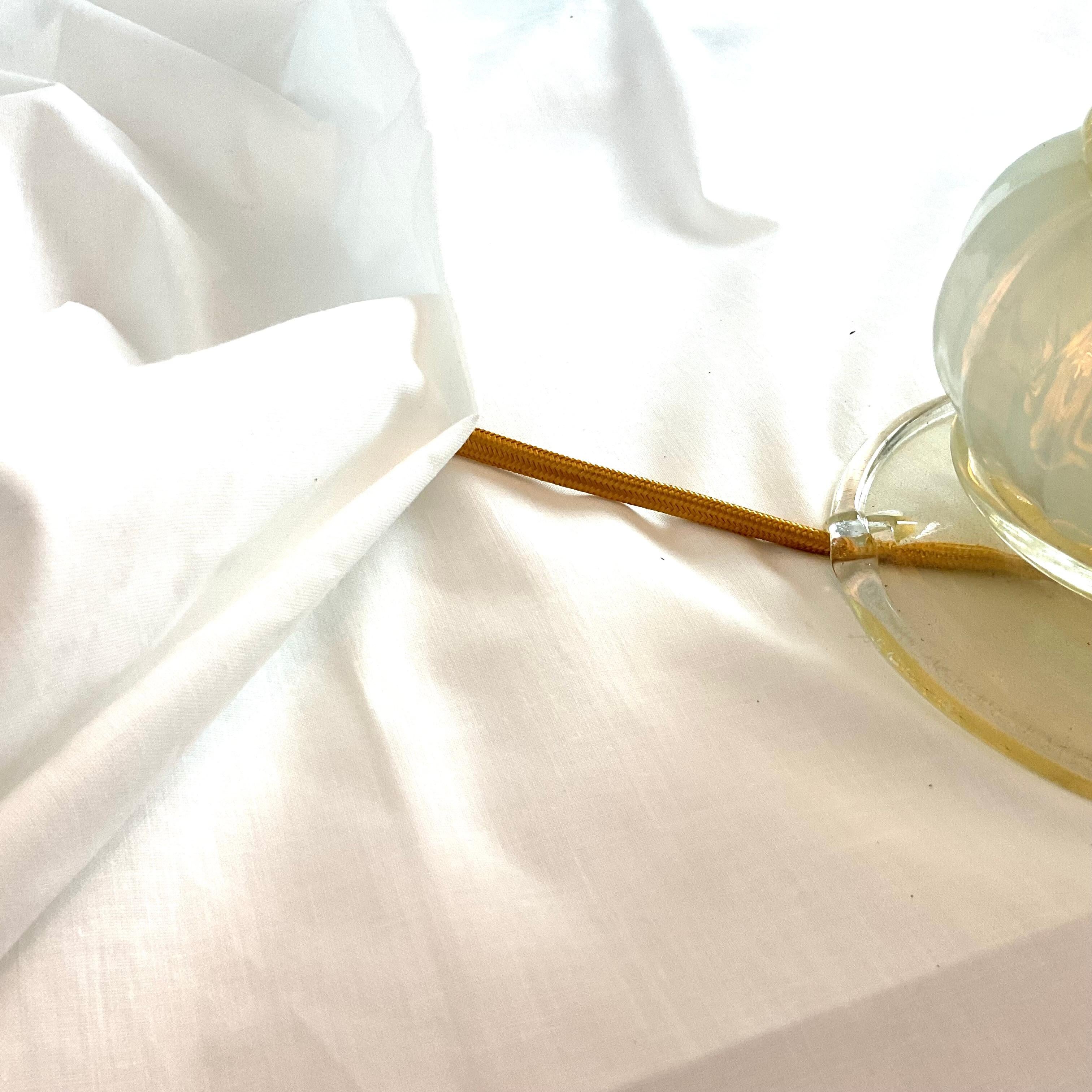 Mid-20th Century Mini Venetian Glass Lamp with Shade and Finial For Sale