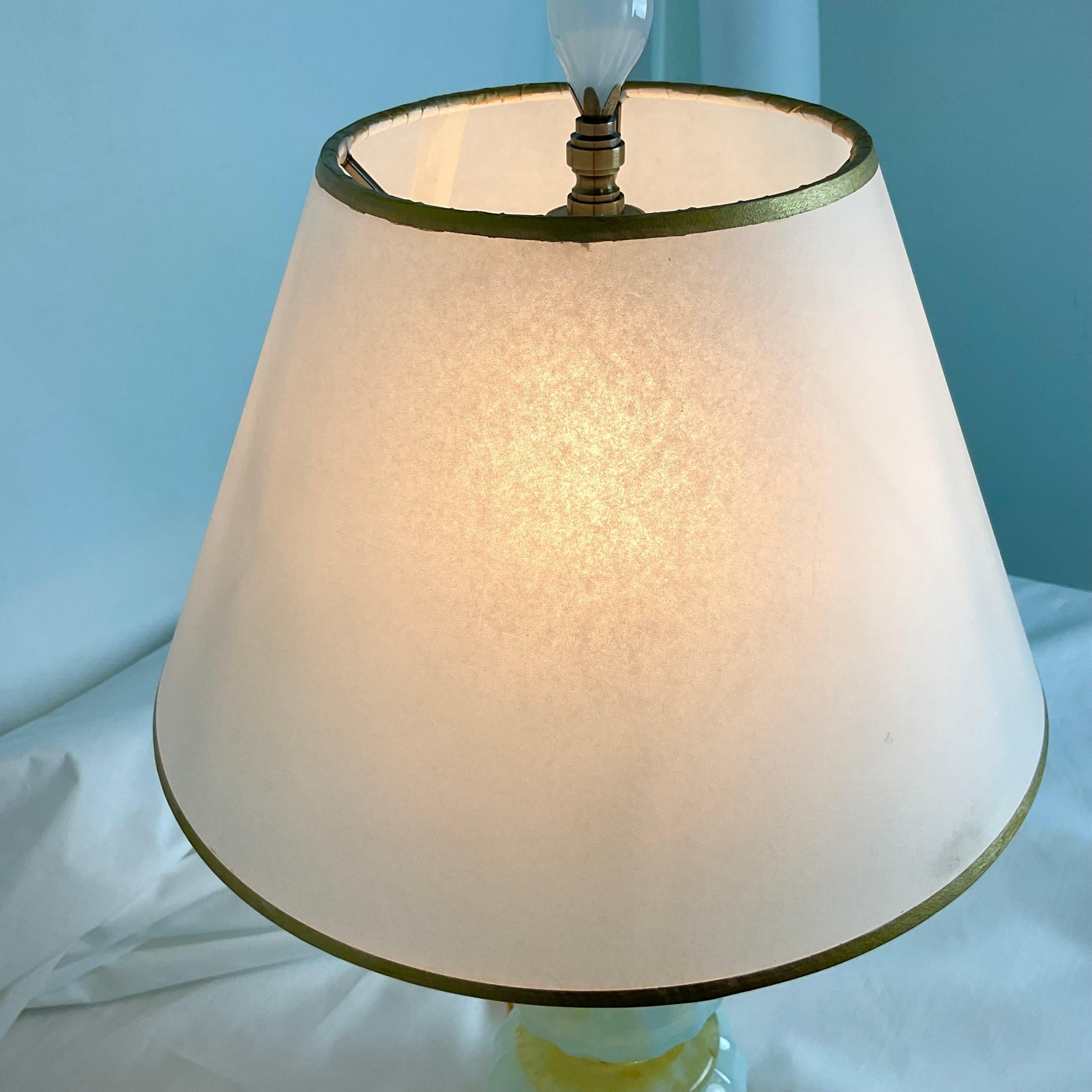 Mini Venetian Glass Lamp with Shade and Finial For Sale 2