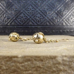 Mini boucles d'oreilles orbe pliante maçonnique vintage en or