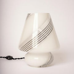Mini lampe de table champignon en verre Murano vintage