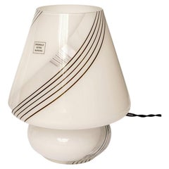 Mini lampe de table champignon en verre Murano vintage