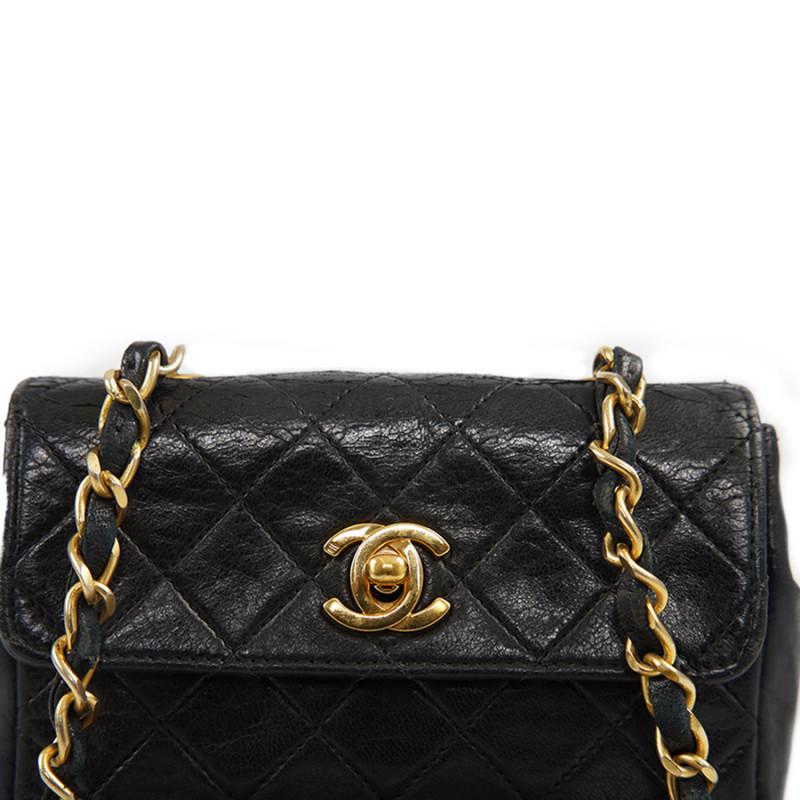 Mini Vintage Timeless Chanel Leather Bag For Sale 2