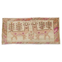 Mini Vintage Turkish Reindeer Rug