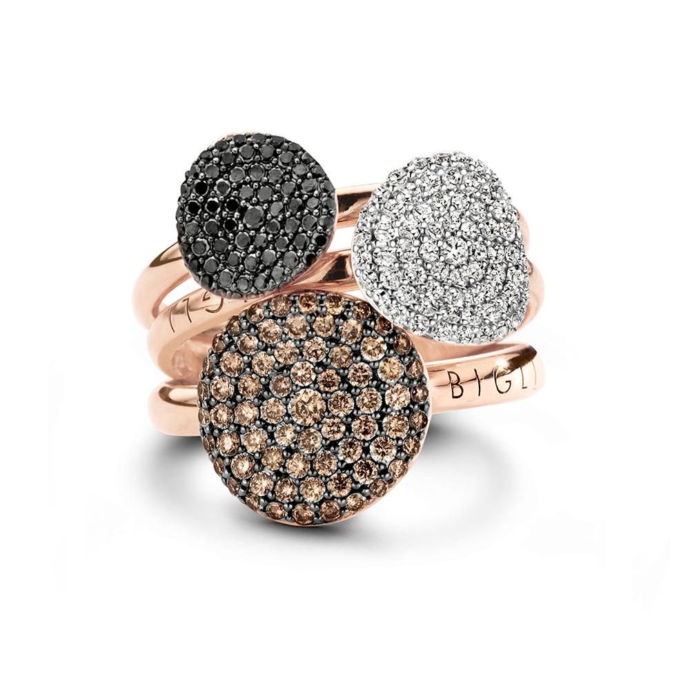 For Sale:  Mini Waves Ring in Rose Gold with Black Diamonds and Black Rhodium 2