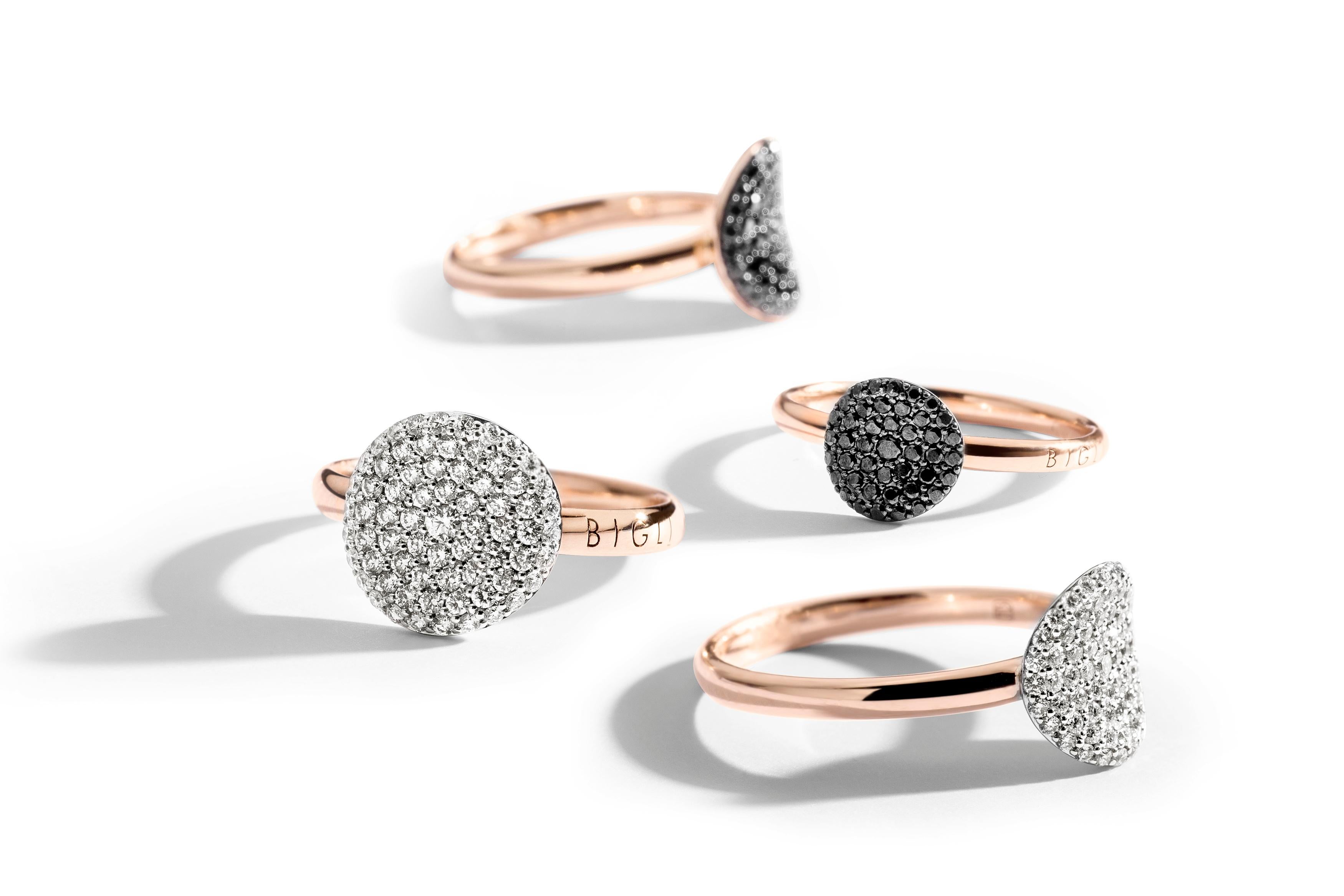For Sale:  Mini Waves Ring in Rose Gold with Black Diamonds and Black Rhodium 4