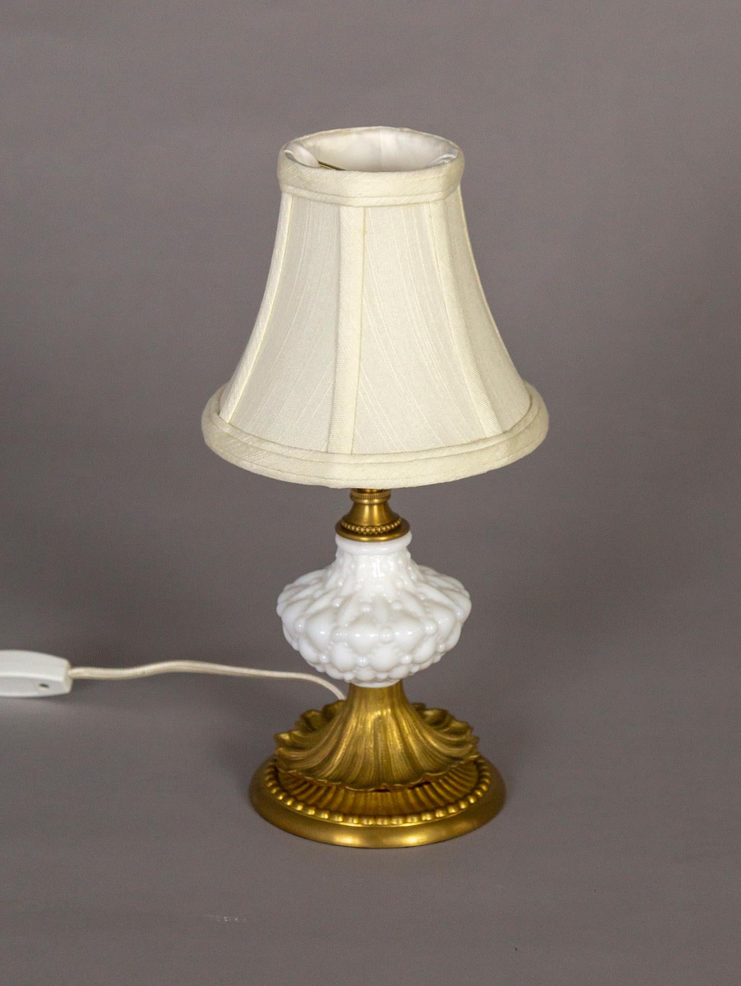 vintage hobnail lamps