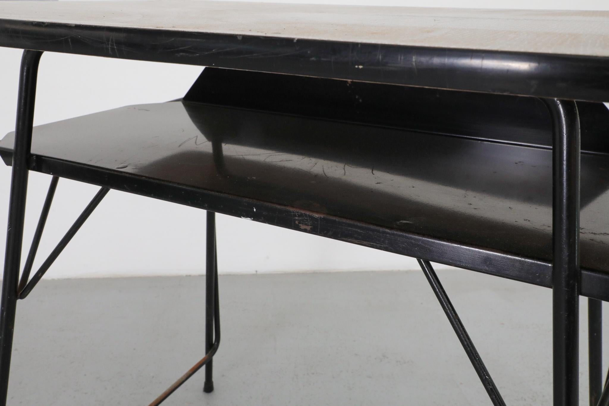 Mini Willy Van Der Meeren Writing Desks for Tubax with Black Base and Black Edge For Sale 3