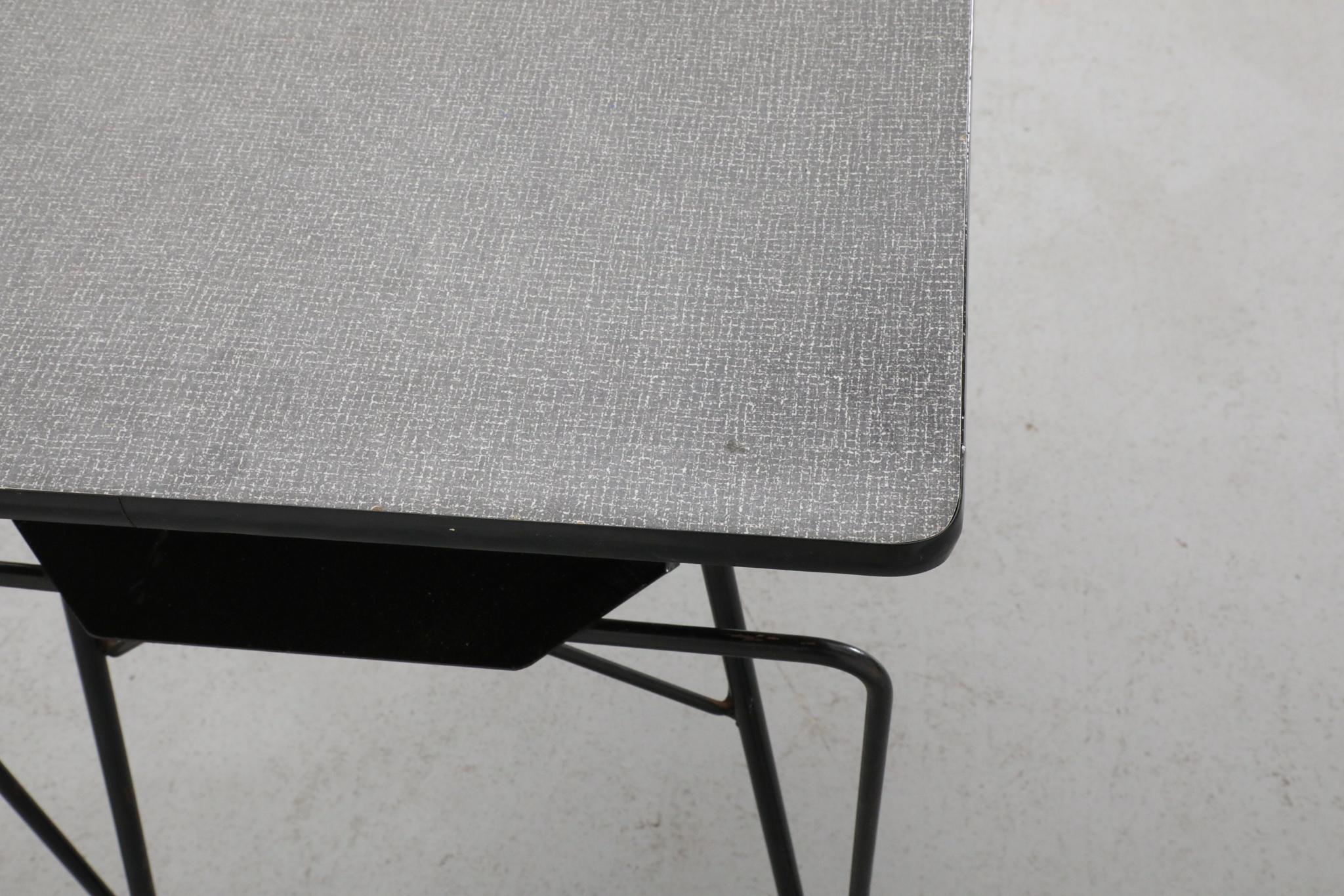 Mini Willy Van Der Meeren Writing Desks for Tubax with Black Base and Black Edge For Sale 9