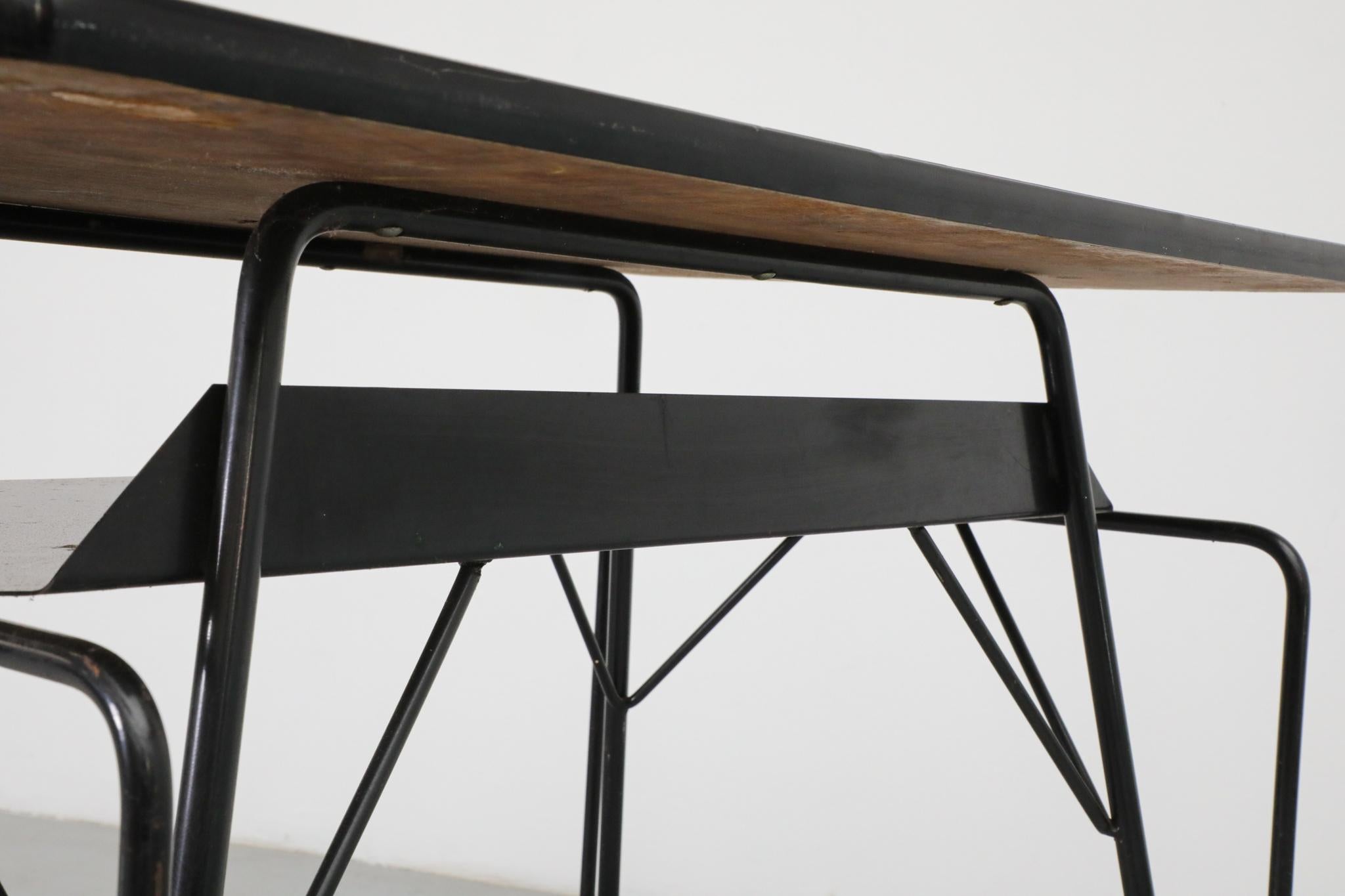 Mini Willy Van Der Meeren Writing Desks for Tubax with Black Base and Black Edge For Sale 11
